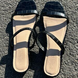 Therapy Black Strappy Sandals
